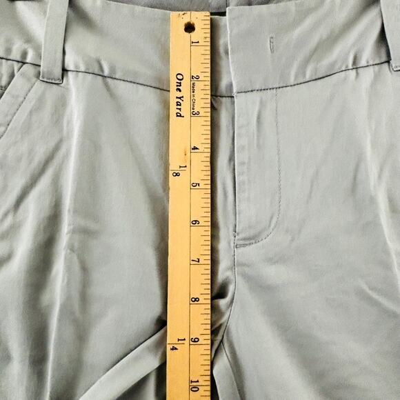 Eddie Bauer Mercer‎ Fit Capri Pants Womens 8 Gray Stretch Cuff 25" Inseam - Picture 10 of 11